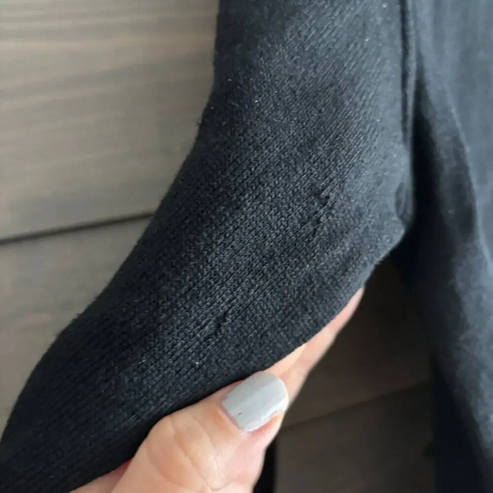 BANANA REPUBLIC | Men's Black Wool Military Sweater Jacket Size Medium